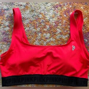 NWT Victoria’s Secret PINK Ultimate Size Large Sport Bra (Red & Black)